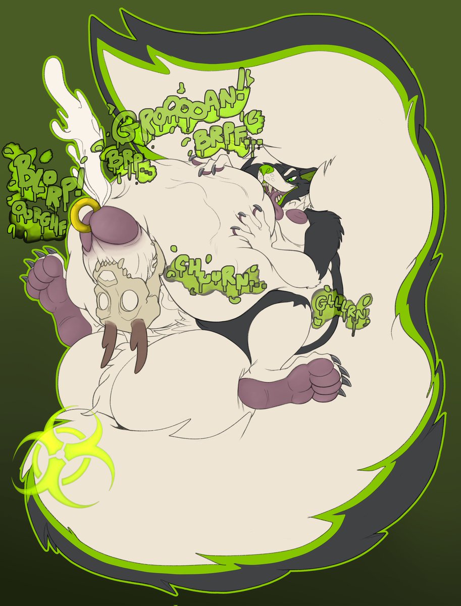 Squirm once, squirm again~
Bubbling in my gut~
And as your life fades
And you become pudge
Your squirming made me horny~
I will use your skull~

💀💦