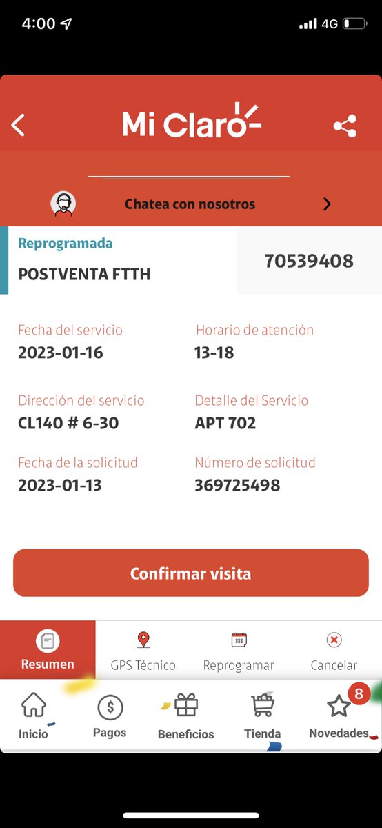 serranog1's tweet photo. @ClaroColombia @ClaroTeAyuda ayer me confirmaron visita técnica hoy 13 de Enero entre 1 y 6 pm. Ahora me encuentro con la sorpresa de siempre, que no cumplen. Y aparece programada para 16-01. Respeten por favor. https://t.co/2lX8Wf6aRY