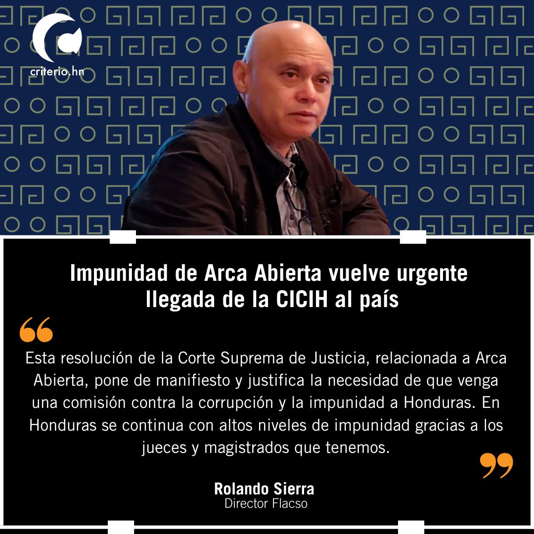 criteriohn's tweet photo. En Honduras se continua con altos niveles de impunidad gracias a los jueces y magistrados que tenemos. -Rolando Sierra, Director Flacso.

Lee más aquí: ����👇
https://t.co/Dd40MFtFVN

¿Qué opinas? 🧐💭#honduras https://t.co/VuCAVdxwgV