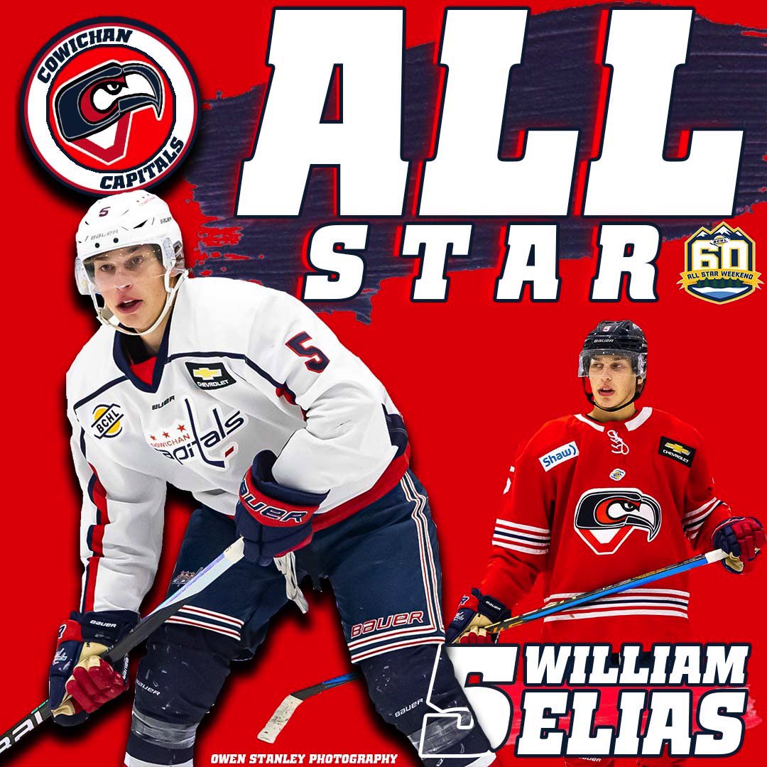 Congrats to Capitals Defenceman Will Elias on being added to the BCHL All Star Roster!
