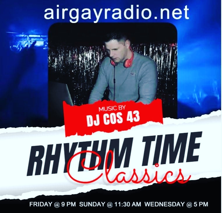 New RhythmTime Classic #mixshow 
By @djcos43 on @airgayradio tonight at 9pm #NewYork & 3am in #France #gay #LGBTQ #Radio