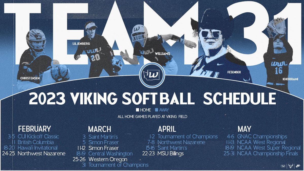 WWUAthletics's tweet photo. SB🥎 | We are three weeks from Opening Day for @WWU_Softball with the first tournament of the 2023 season scheduled for Feb. 3-5 in Irvine, California.

Check out the full schedule at https://t.co/adXYmMcLaQ. https://t.co/nAVnDEn9RJ