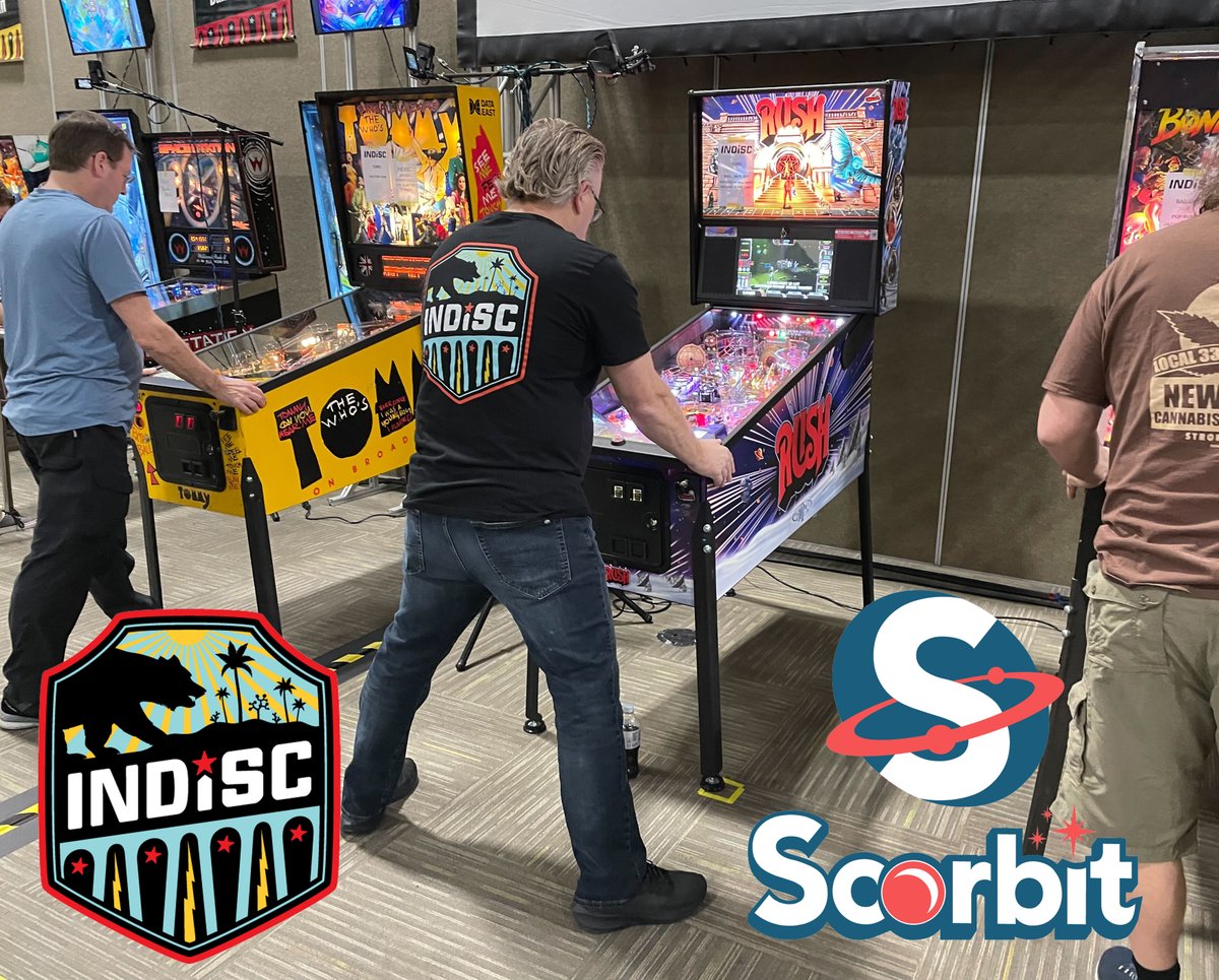 scorbitpinball's tweet image. Scorbit is LIVE at INDISC 2023 - we're extremely proud  to power live scores for the tournament on most machines solid states, to DMDs to moderns via Scorbit's connected pinball platform! 
You can watch streamed live at twitch.tv/iepinball 

#indisc #pinball #scorbit