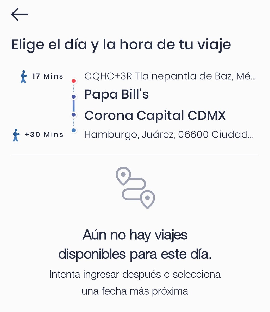 motixXx's tweet photo. @Urbvan_Mexico hola tengo algunas dudas acerca de una Ruta, según su app aun me llevan al corona capital, y es por eso q no me da más opciones https://t.co/M8pdnmc8wl