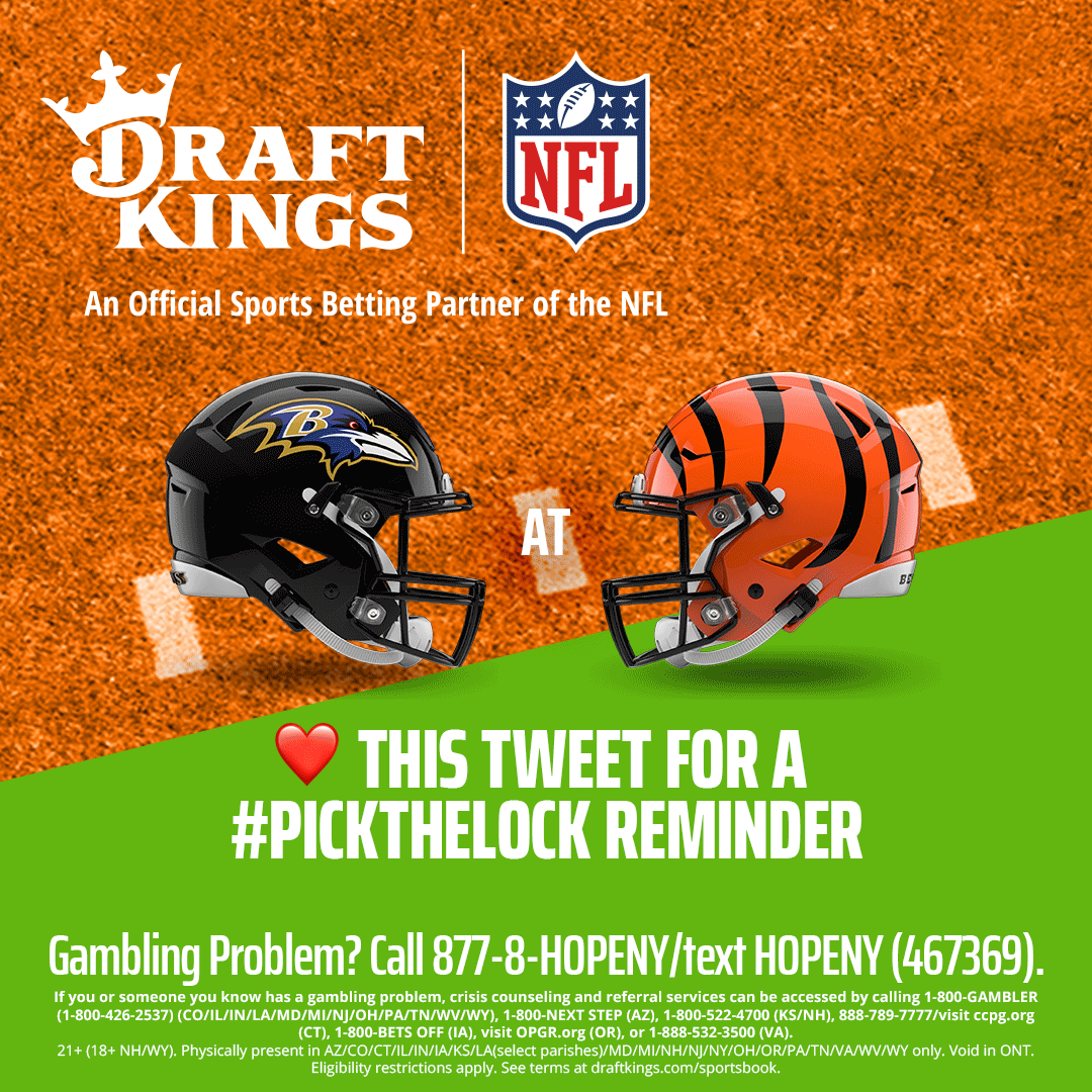 DKSports's tweet photo. Get ready for a rumble in the jungle 🍿
❤️ this Tweet for an invite to play our free #PickTheLock Challenge for the Wild Card matchup Sunday night! https://t.co/svAhy2WDG0