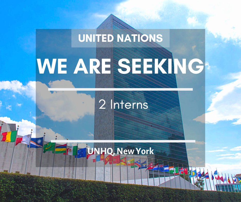 Great Internship opportunities at the United Nations🇺🇳!! Gain💪professional experience in International Public Service!
The Office of Human Resources is seeking🔍 interns in statistics📊 and disability inclusion🧑‍🦯.
APPLY📝NOW at bit.ly/intern_statist… and bit.ly/intern_HR_disa…