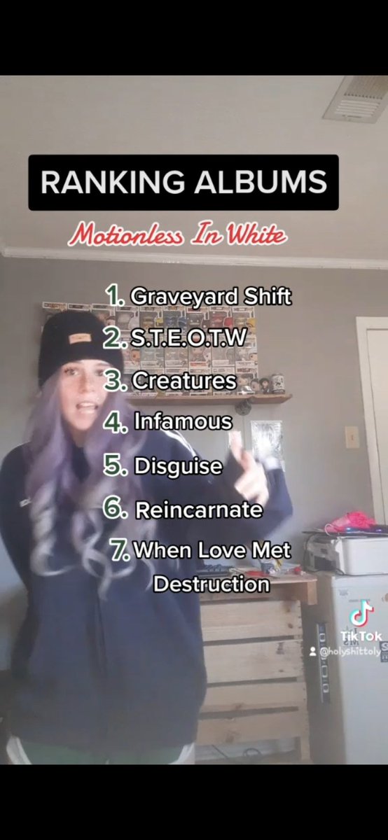 This still frame made me giggle.
These are my MIW album ranking.
Don't come for me , I ranked based off which ones I listen to the most.😅