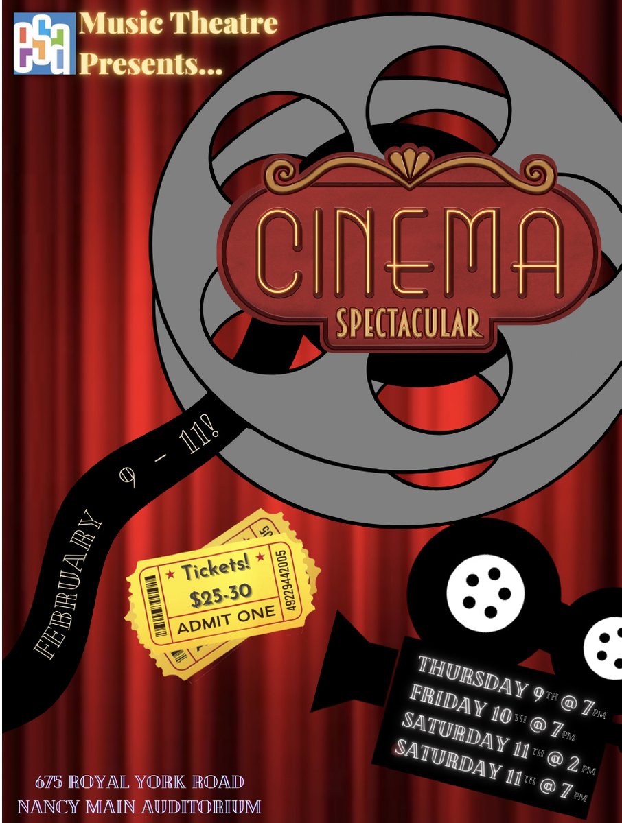 ESA Music Theatre presents CINEMA SPECTACTULAR
The annual musical arrives Feb 9-11 featuring the wonderful music of the silver screen. Cast list and ticket info at esainfo.ca/esa-music-thea…