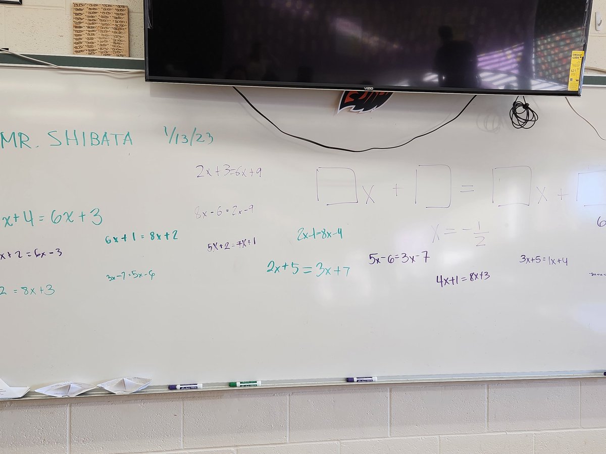 BIG WIN TODAY from a student. "I spent so long to come up with  my equation, but I was proud I didn't give up. I liked this so much better than 30 problems doing the same thing (procedure) over and over again without thinking of why." (How we started class today from <a href="/openmiddle/">Open Middle</a>)