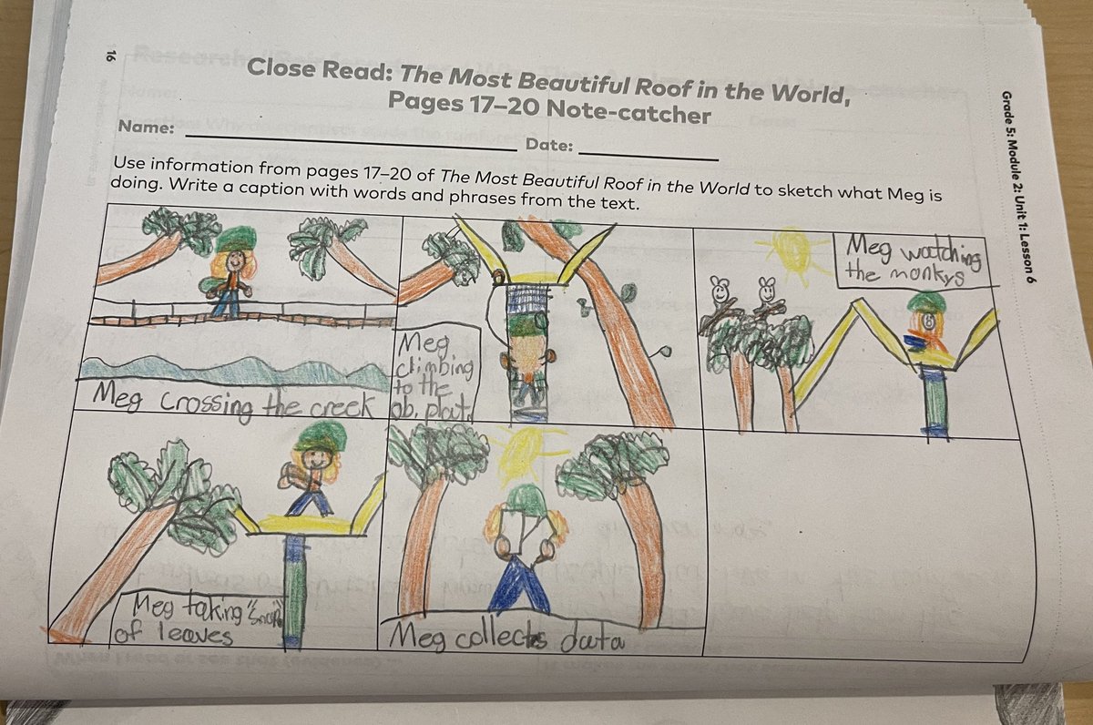 mrbrandstrader's tweet photo. Very impressed with my students’ creative abilities adapting a scene from The Most Beautiful Roof In The World into graphic novel format! @CoonleyES @ELeducation @KathrynLasky1 https://t.co/c4CpHwCl02