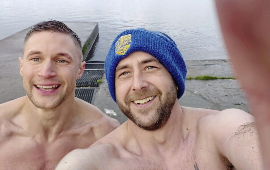 RememberedIN's tweet photo. Dungannon football coaches take the plunge for mental health in winter water challenge

https://t.co/F1FwpgGztM https://t.co/OBCqs3G1H0
