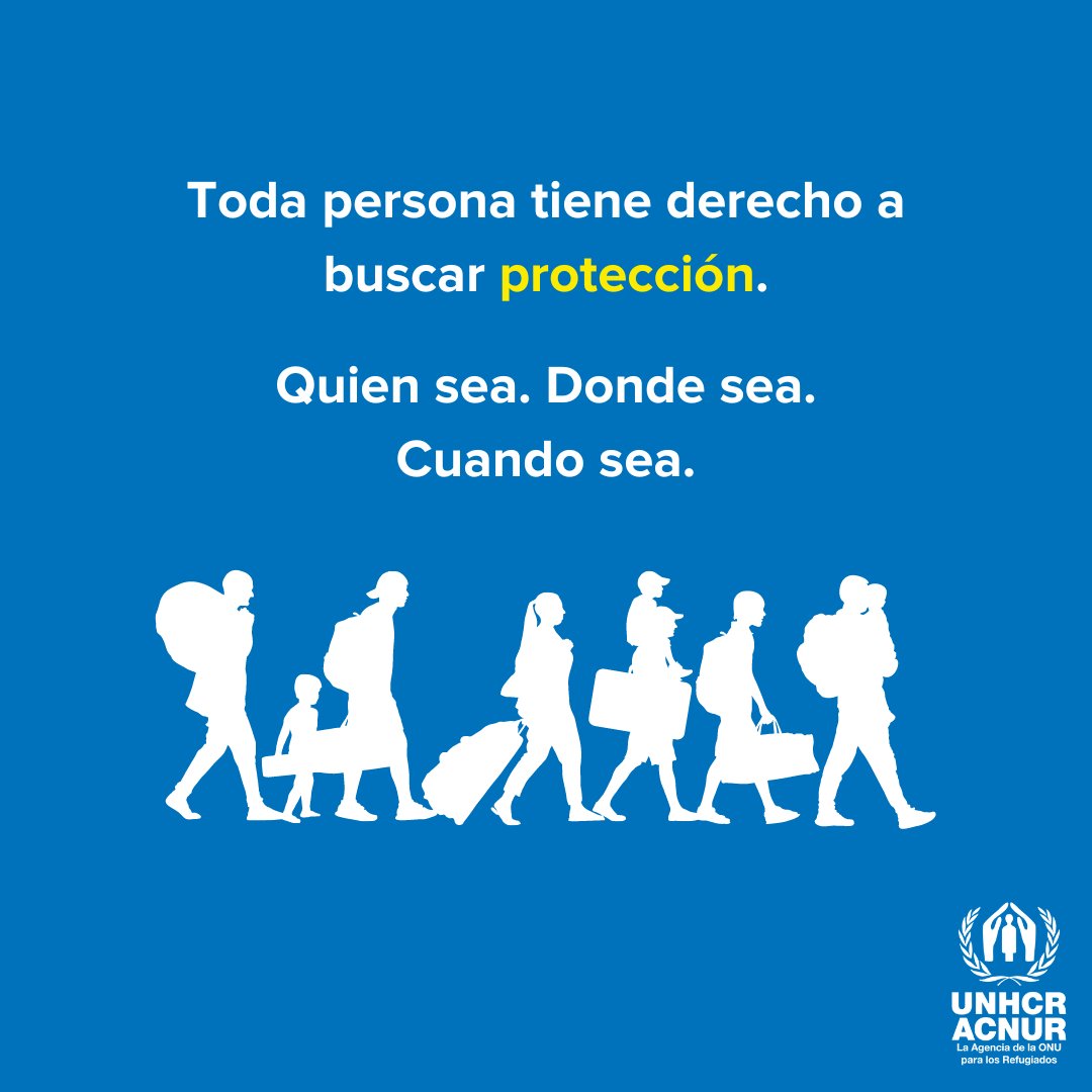 AcnurColombia's tweet photo. Quien sea.
Donde sea.
Cuando sea.

Toda persona tiene derecho a buscar protección. #ConLosRefugiados https://t.co/tYPM07R88x