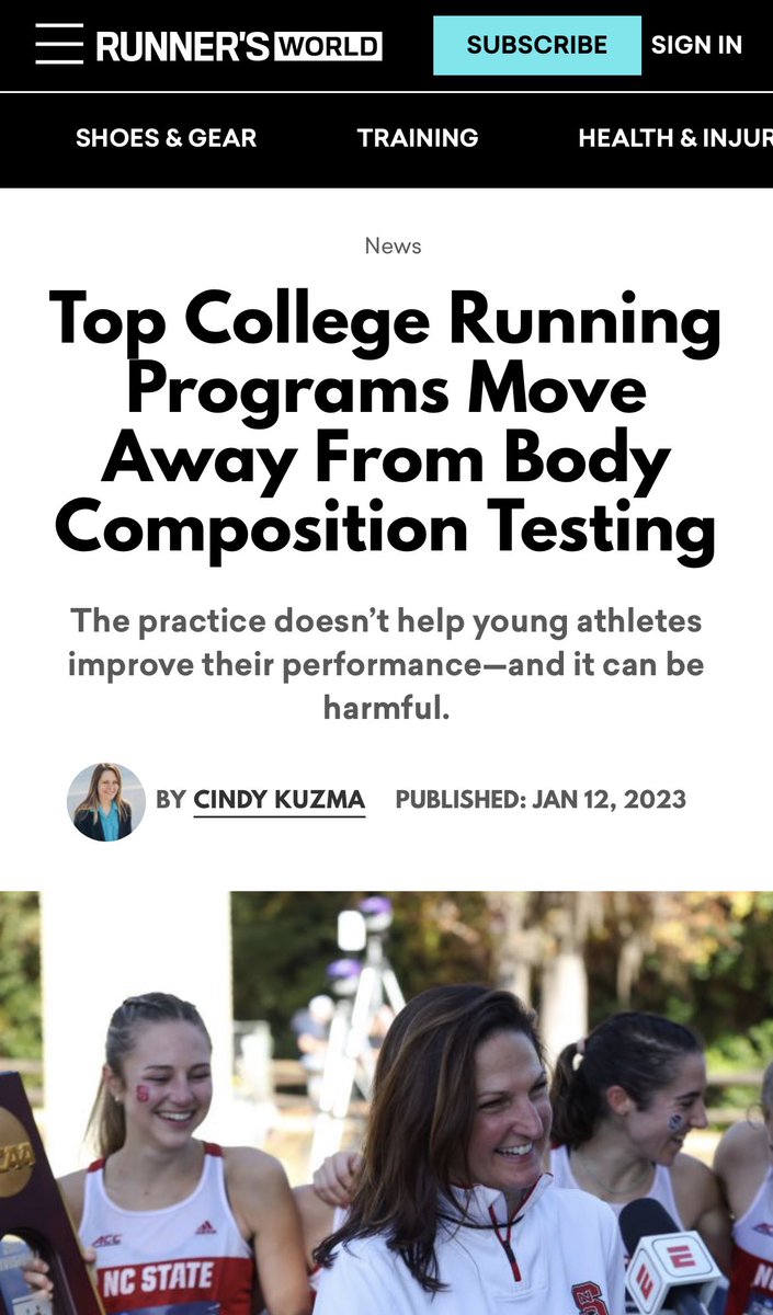 Emily Kraus, MD (@emilykrausmd) on Twitter photo Applauding these college programs for changing the culture around the use and misuse of body comp testing and to <a href="/cindykuzma/">Cindy Kuzma</a> for writing about it. ๐๐ผ ๐๐ผ runnersworld.com/news/a42437488โฆ Applauding these college programs for changing the culture around the use and misuse of body comp testing and to <a href="/cindykuzma/">Cindy Kuzma</a> for writing about it. ๐๐ผ ๐๐ผ runnersworld.com/news/a42437488โฆ