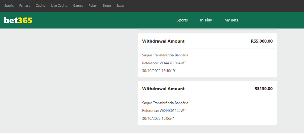 CEFZanatta's tweet photo. @GuiadasApostas ATENÇÃO AOS APOSTADORES
Desde 30/OUT/2022 saques solicitados e não pagos pela @bet365 @Bet365depre @bet365
Mais de 30 e-mails, e chats nesses quase 3 meses, e nada de receber. A desculpa é "está em revisão pelo setor responsável". Ah, sim, conta devidamente bloqueada.
#ficaadica https://t.co/PAxieMdIC0
