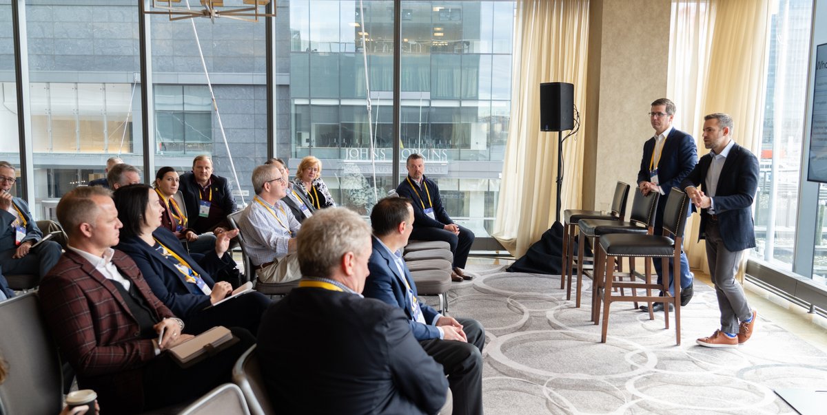 CKefalas's tweet photo. The future of manufacturing is, in part, tied to how we advance advocacy communications. So it was important that @JamieHennigan, Jordan Stoick &amp; I of @ShopFloorNAM came together w/ some of manufacturing's top association leaders at #NAMCMA to learn from each other--in Baltimore! https://t.co/WNwBGNEMOW