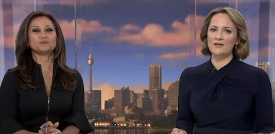 JulianAndrew63's tweet photo. Why are the hosts of #ABC #NewsBreakfast dressed in black? Like after the Queen died. 

Is it because a known paedophile enabler has died? https://t.co/GcwoSRbSj7