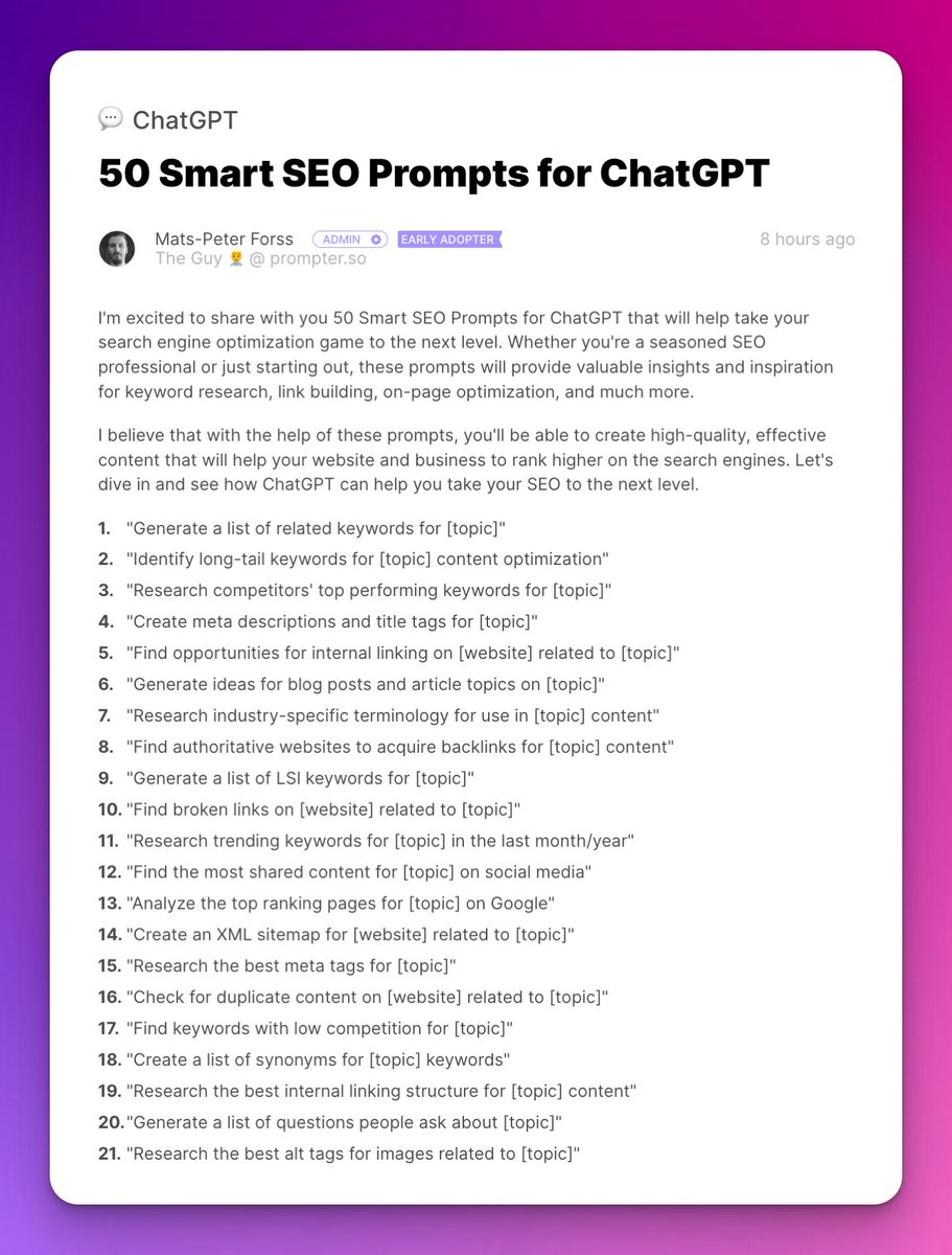 50 Smart Seo Prompts for Chatgpt: Boost Rankings Now