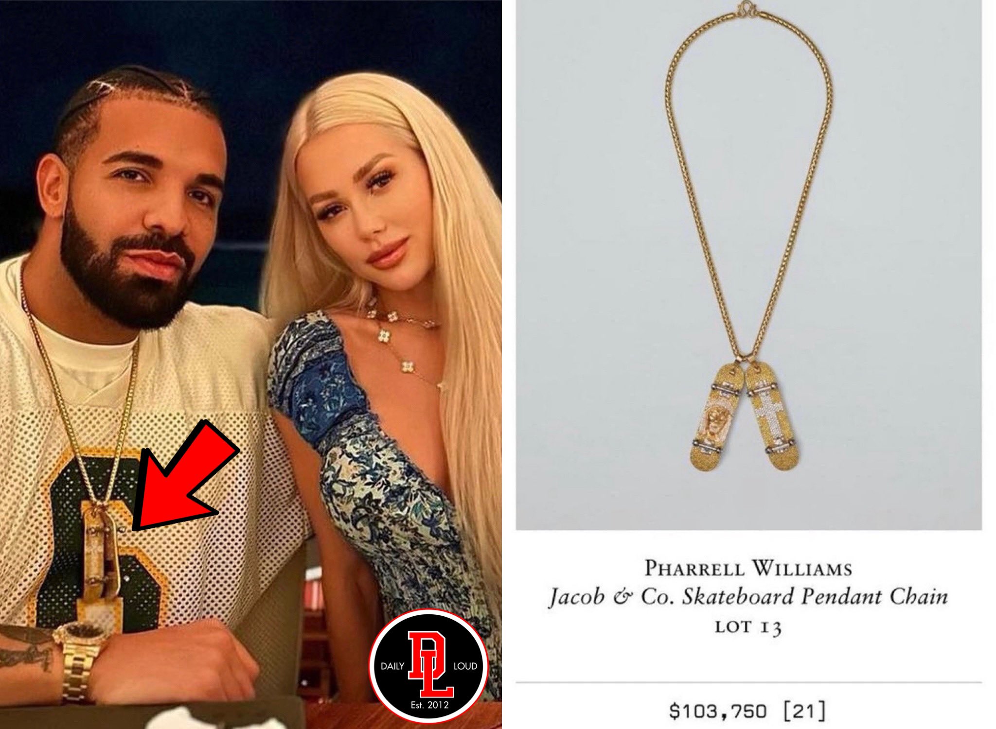 Sheesh. #Drake came for #Pharrell - the newest Louis Vuitton