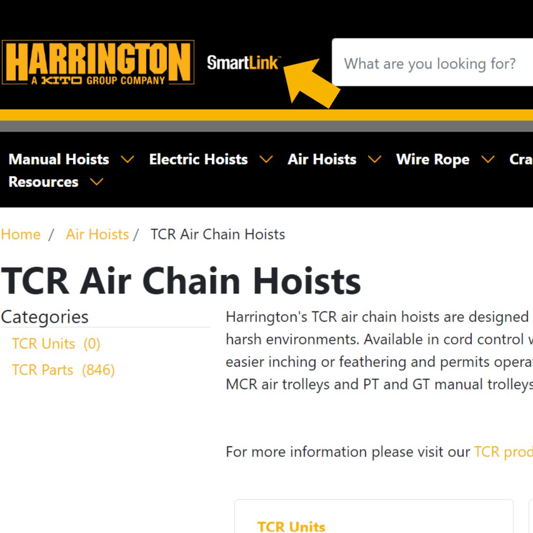 HarringtonHoist's tweet image. Are you using SmartLink, Harrington’s eCommerce site? You should be, contact your local sales rep and find all the ways Smart Link can help. 
#SmartLink #Ecommerce #MaterialHandling #LiftingEquipment #Manufacturing #Rigging #Hoists #Hoist #AirHoist #HandChainHoist #WireRopeHoist