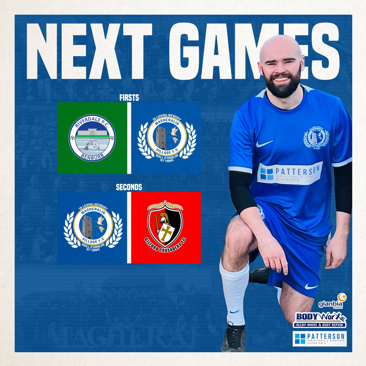 MagheralinVFC's tweet photo. โฝ๏ธ ๐๐๐๐๐๐๐ฟ ๐๐ผ๐๐๐ โฝ๏ธ
FIRSTS
๐ฆ v Riverdale
๐ Mid Ulster Div 3
๐ Dungannon Integrated College 3G
๐ 2:00pm
SECONDS
๐ฆ v Gilford Crusaders IIs
๐ Mid Ulster Res Div 4
๐ Dromore Rec
๐ 2:00pm
#UppaDucks #N7YNWA https://t.co/4ss61heNAl