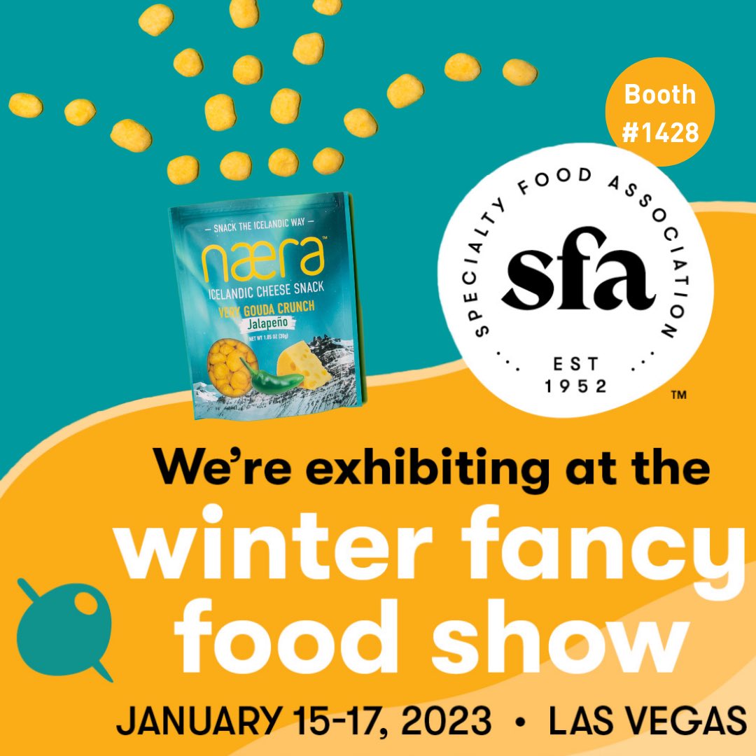 NaeraSnacks's tweet photo. Come join our Better For Protein Snacking Saga, fueled by Icelandic Superfoods! We are expanding our protein snacking offerings with a sneak peak debut of our new product line!
#specialtyfoods #cheese #superfood #sustainablefood #seafood #fishjerky #proteinfood @Specialty_Food https://t.co/6bo3sIMYFB