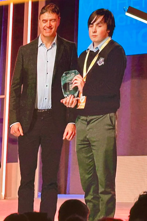 Congratulations to Oisin Jackson,  of Mary Immaculate Secondary School Co Clare,🎉✨🤩
on the project 
 "A statistical analysis of the relationship between
 precipitation and river discharge in the Aille River 
catchment area" winner of the Met Éireann Award 🏆🎉✨