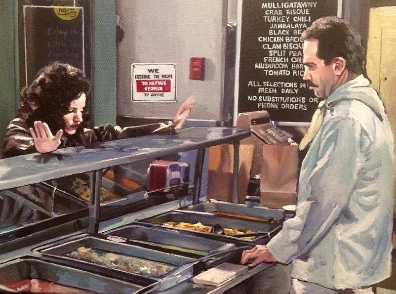 SeinfeldTV's tweet photo. Seinfeld fan test – can you name all the episodes from these scenes? 

Fantastic work by artist Kevyn Schmidt #FanArtFriday https://t.co/SvPD57l9eZ