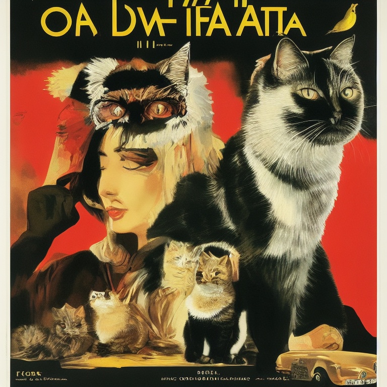 diffuse_store's tweet photo. "the cat, il gatto", directed by federico fellini, italian movie poster, square, white border, graphic design, 1962. 🤖 created by AI algorithm 🤖

#aiart #aiartcommunity #aiartist #aiartdaily #stablediffusion #stablediffusionai #fellini #cinema #movieposter #italiancinema https://t.co/dIbqffhptk