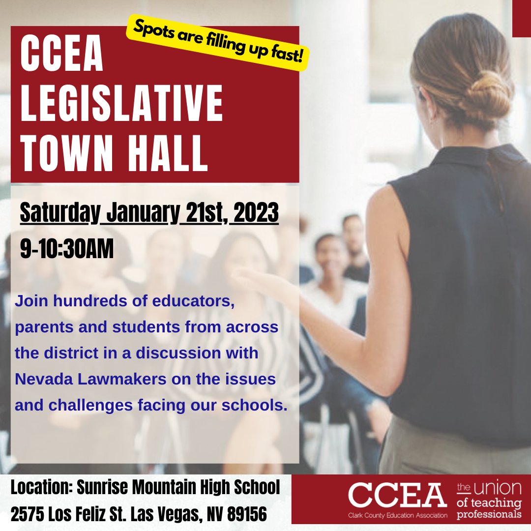 📣COMMUNITY EVENT: Join educators, families and members of the community for a townhall with lawmakers from across the state. Spots are filling up fast, reserve yours below!

bit.ly/3GXiVr4