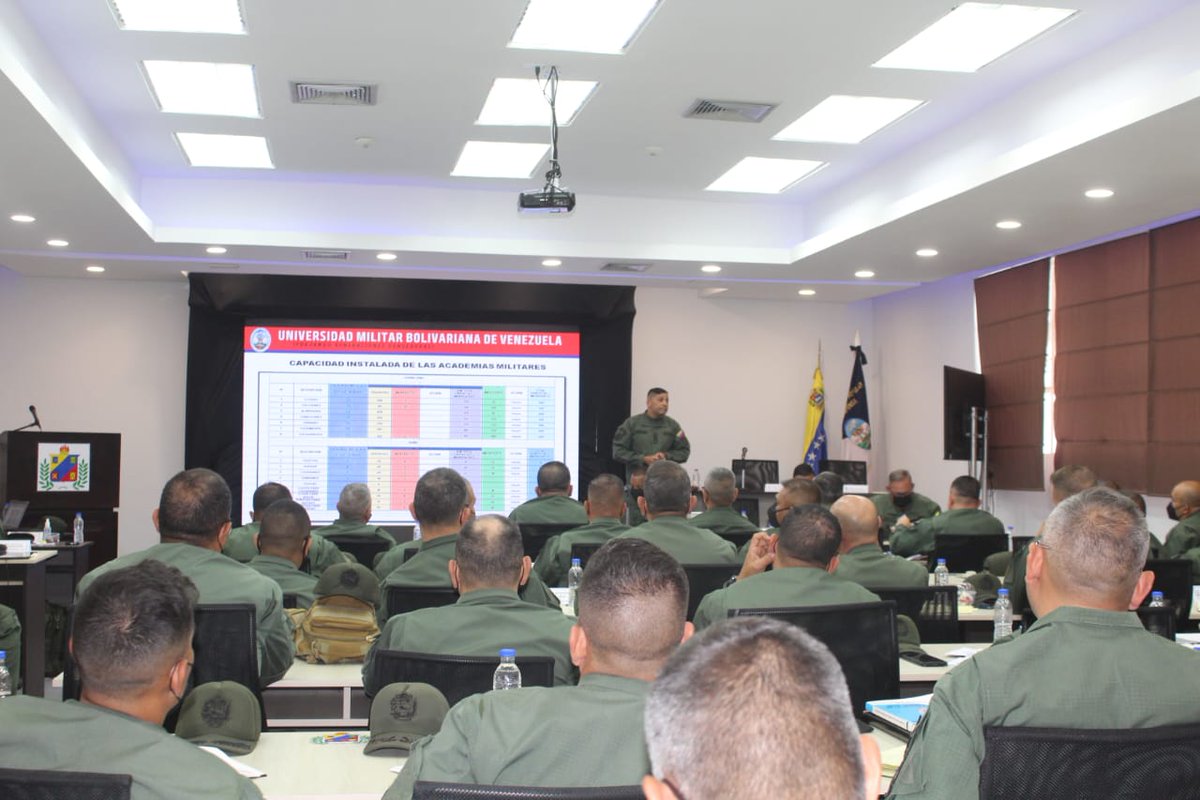 Umbv_Fanb's tweet photo. Desde la @ameb_vzla se llevó a cabo el Consejo Directivo Ordinario N° 071, actividad presidida por el GD Dilio Guillermo Rodríguez Díaz, Rector de la UMBV, en compañía de las autoridades militares académicas del Rectorado y directores de los institutos adscritos a la UMBV. https://t.co/kMrflWOZJ9