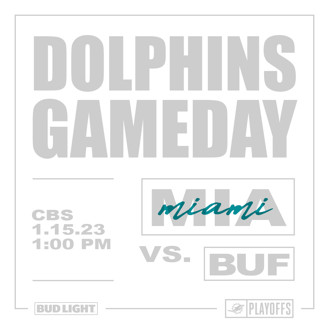 MiamiDolphins's tweet photo. 🏈: #MIAvsBUF
⏰: 1 PM ET
🏟: @HighmarkStadm
📺: CBS
📻: AM 560 Sports WQAM &amp; KISS Country 99.9
📲: Official Miami Dolphins
💻: https://t.co/Rb3EeZ7I3C https://t.co/xkVnM7PYid