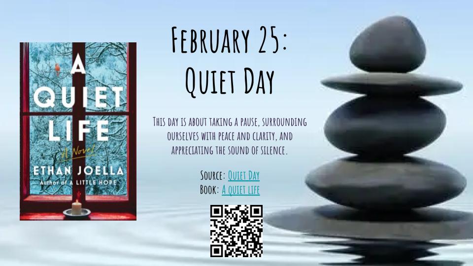 Brought to you by @ebplibrary TAG:Today's #book suggestion: tinyurl.com/2023BookFeb14 #factoftheday @middlesexcntynj #reading #quiet #quietday #silence #peaceandquiet @LetsMoveLibrary  @njstatelibrary @NjlaYass @EBPublicSchools @SocialLMxAC @EBHSprinc @EBCJHS @CJHSprinc