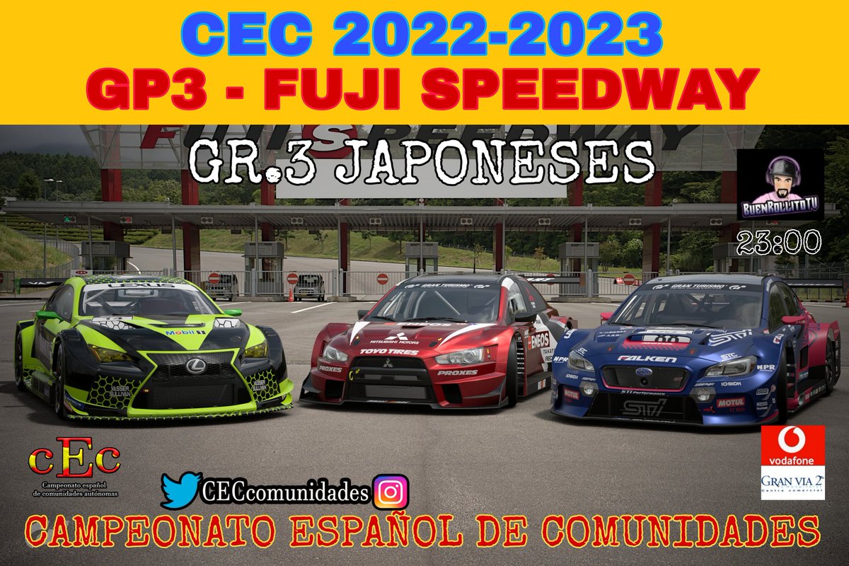 CECcomunidades's tweet photo. UN GP3 JUGOSO🚗💨

Tras el parón navideño, arranca la primera carrera del año del CEC, donde cada selección llevará un Gr.3 japonés diferente 🔥🇯🇵.

#SOMOSCEC https://t.co/2QwrnBH2RW