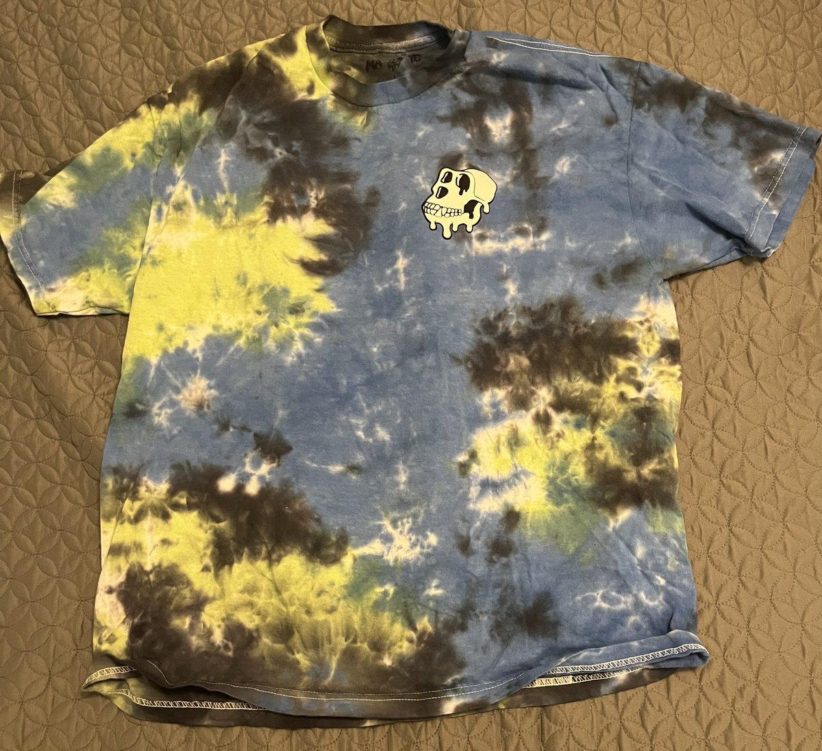 NeonApesYC's tweet photo. Who else got this epic Tie Dye shirt?! 

Is this @BoredApeYC best merch? 

What’s your fave? https://t.co/fWPdddcqb3