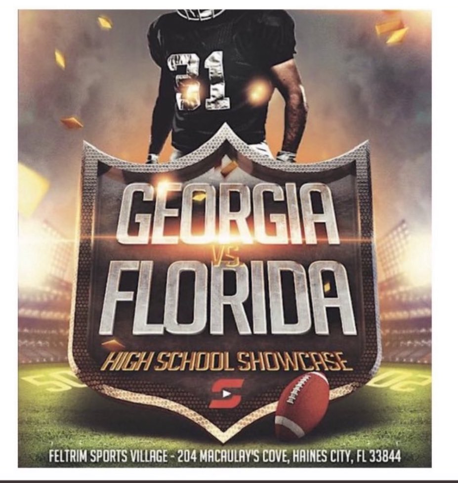 Blessed to compete this weekend at the Georgia vs Florida showcase game. #GeorgiavsFloridaHSSShowcase #BeatGeorgia