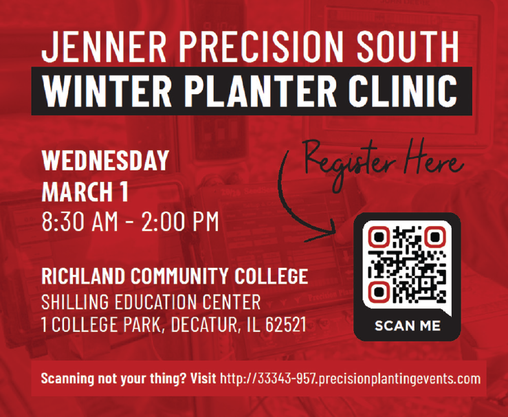 JennerCompanies's tweet photo. Join the Jenner Precision and @PrecisionPlant teams for a Winter Planter Clinic! #precisionag #jennerprecision #precisionplanting #planterclinic #plant23 https://t.co/5smRuCE9pm