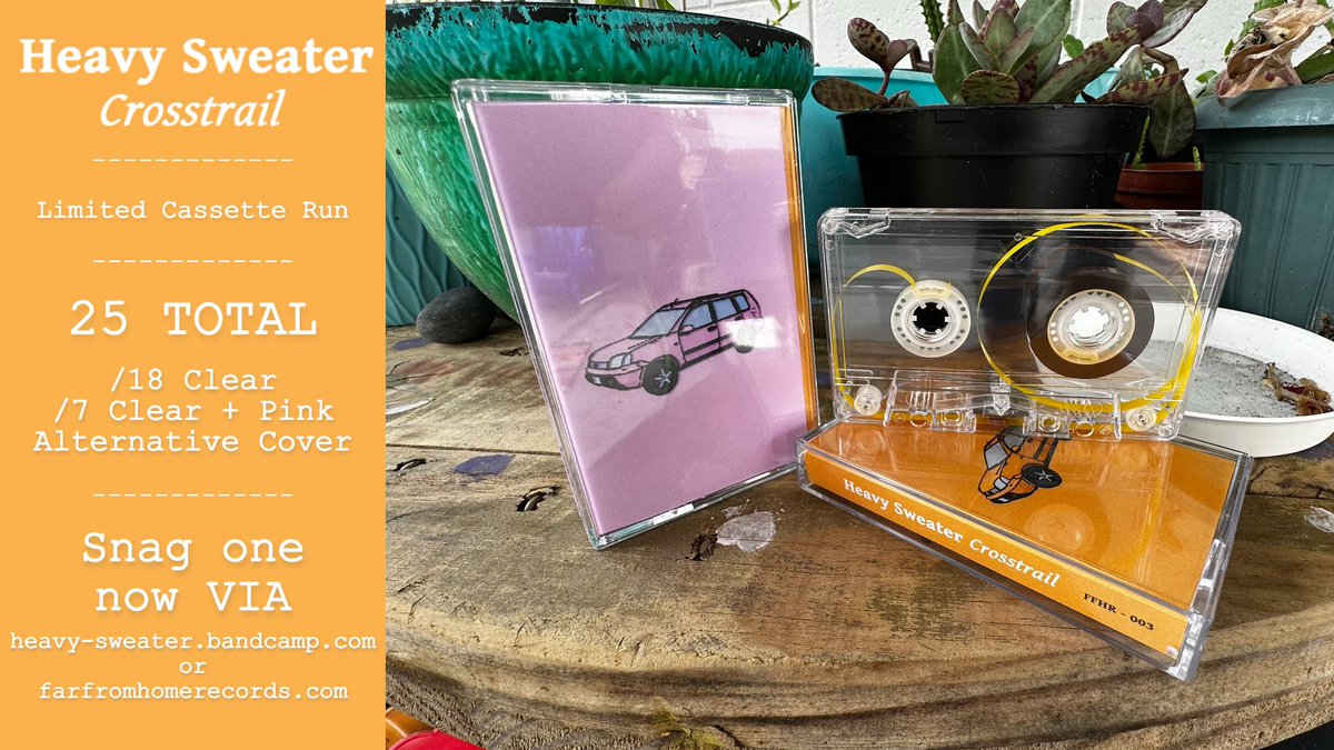 farfromhomerec's tweet image. beyond stoked I got to work with @SweaterHeavy on this limited run of tapes AVAILABLE NOW!

hit them up if you live in Canada for cheaper shipping 🫶