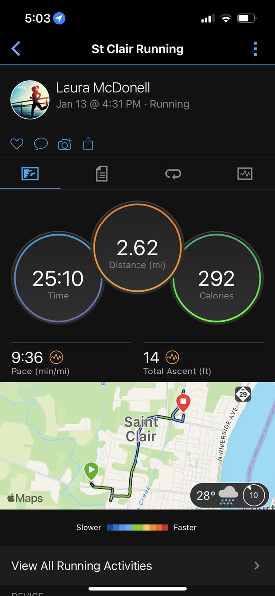 Running. There's nothing like it. Easy run tonight to be ready for high mileage this weekend. 24 left to go. 14 & 10. #FitLeaders #marathontraining #itsallconnected what are your weekend run or workout plans? #lookingforanewhashtag