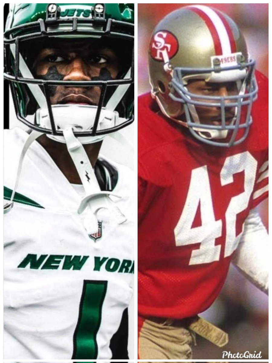 JimmyStarks_1's tweet image. S/O to my beloved @nyjets for coaching this young stud @iamSauceGardner in being the first rookie CB since the guy on the right @RonnieLottHOF did it in '81 in being named @NFL 1st Team All Pro #TakeFlight #TheJetWay