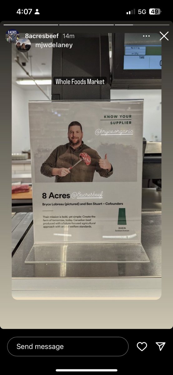 If you happen to be going to your local Canadian @wholefoods, give <a href="/OrganicBryce/">Bryce Lobreau</a> a thumbs up!