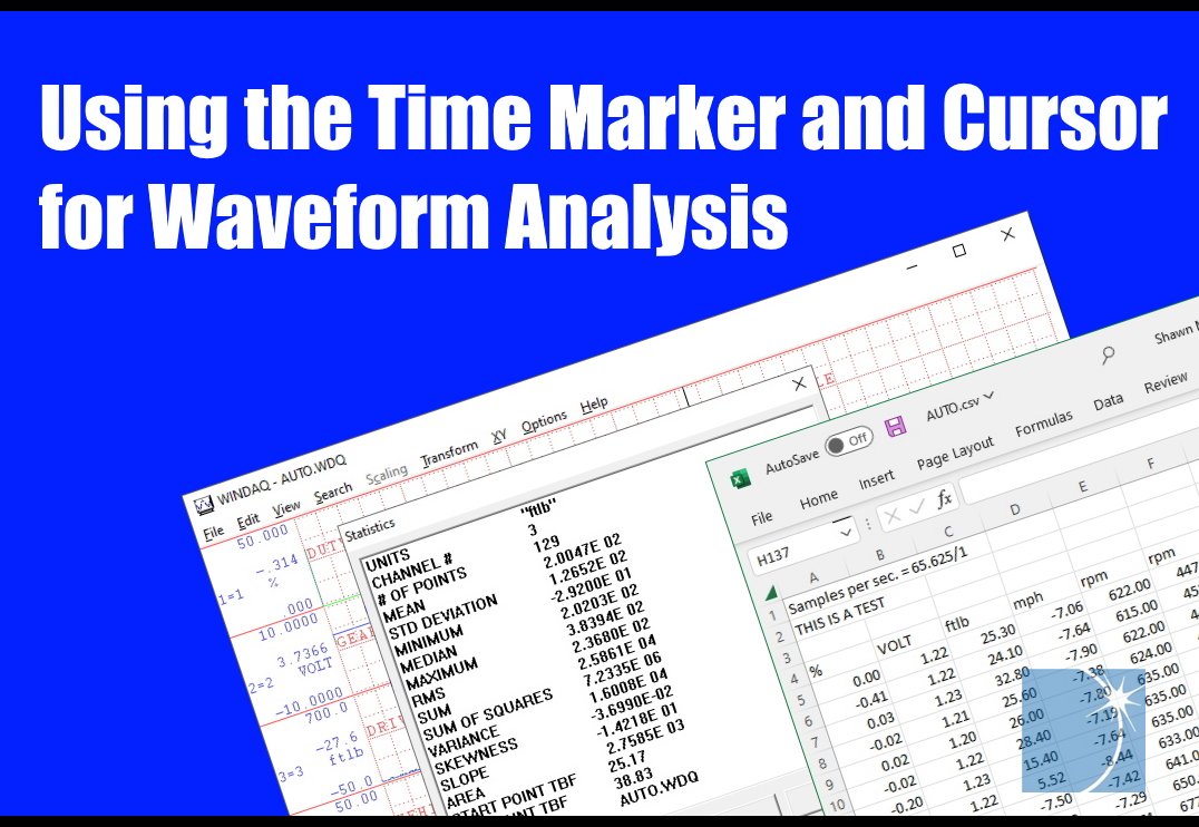 Use the 'Time Marker' and 'Cursor' to analyze data in the WinDaq Waveform Browser: dataq.com/blog/analysis-…