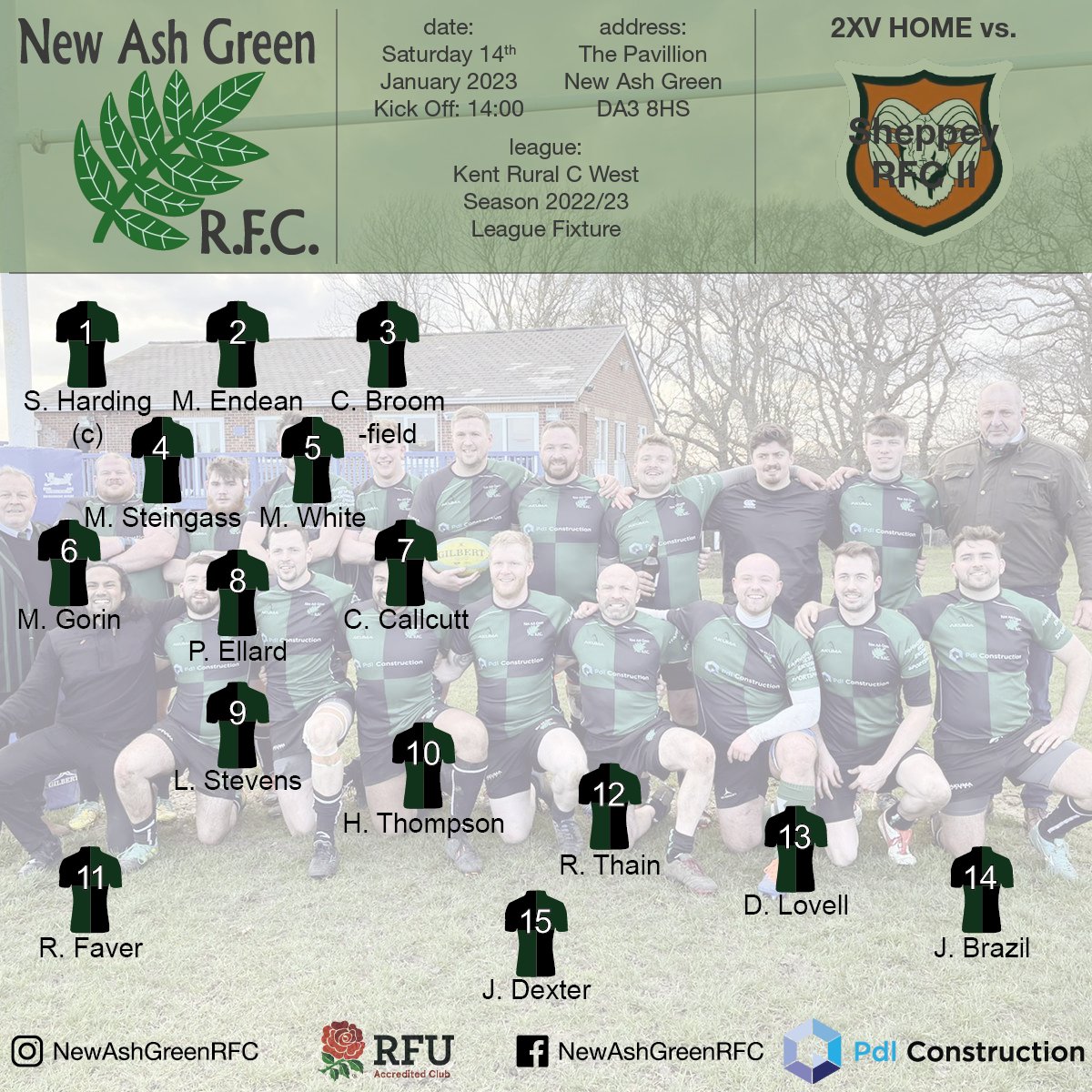 TEAM ANNOUNCEMENT 📢
Both teams in action this weekend with our 1XV travelling to @FavershamRUFC and our 2XV hosting @SheppeyRFC_1892, 2pm kick offs for both matches!

#NAGrfc #greenarmy #rugbyunion