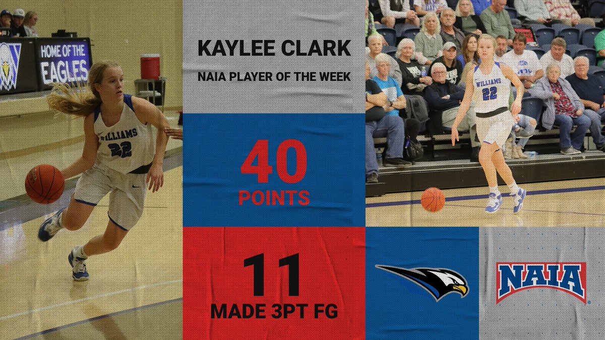 W🏀| On Tuesday, Kaylee Clark of @WBUEAGLES was named #NAIAWBB player of the week after breaking two school records! 

For more: bit.ly/3W8cN3C

#PlayNAIA #collegebasketball #NAIAPOTW