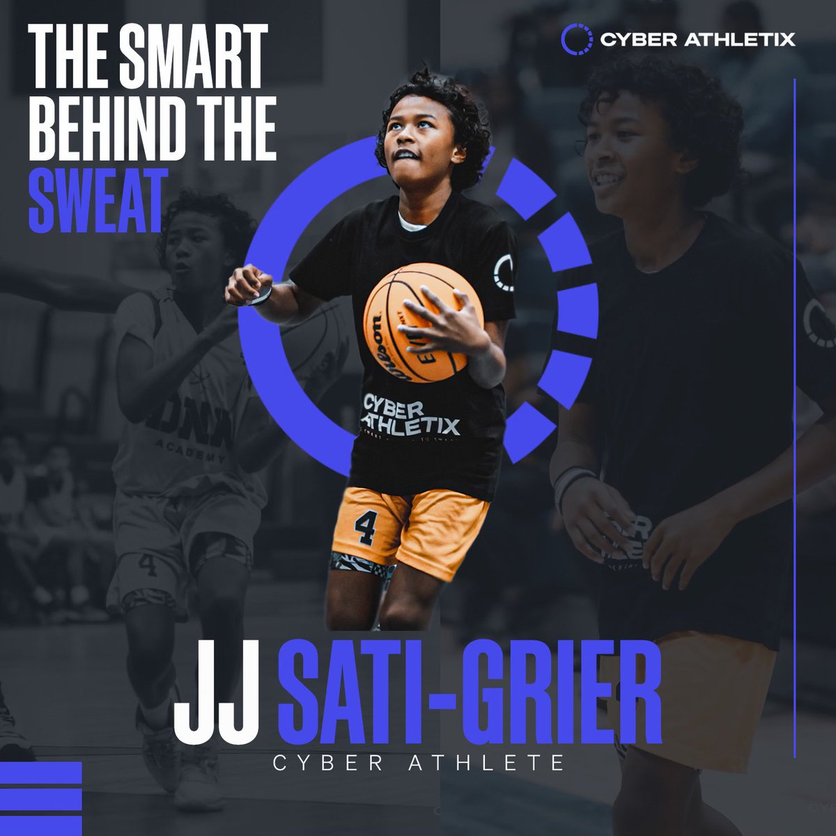 Our 1st Middle School Cyber Athlete NIL Partnership with JJ Sati-Grier 

JJ attends DNA Prep Academy in Chatsworth, CA and has dedicated himself to being a Cyber Athlete by using Sports technology to improve his game

THE SMART BEHIND THE SWEAT

#cyberathletix #cyberathlete