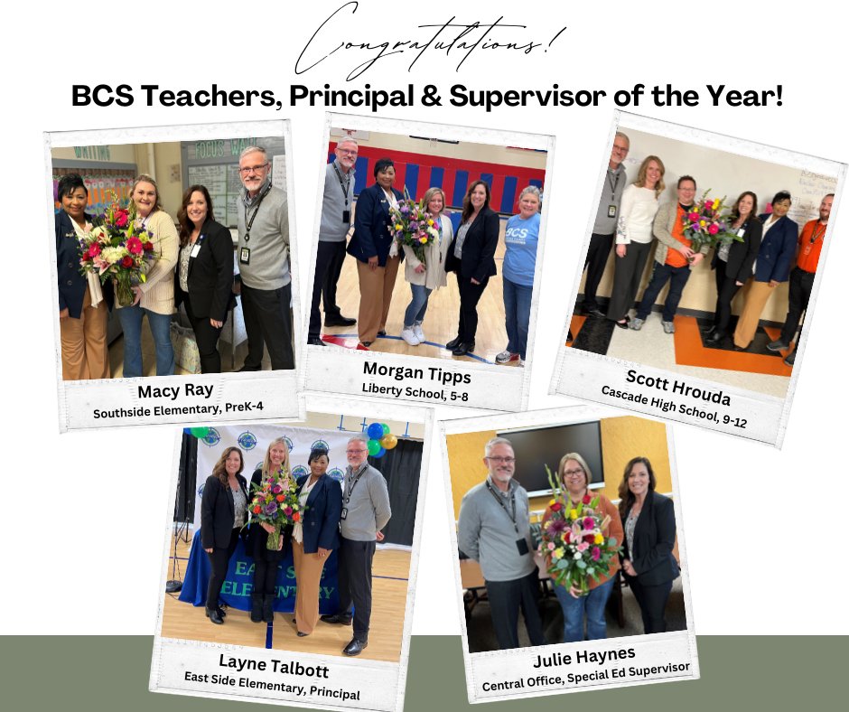 BedCoSchools's tweet photo. Big #congratulations to our #BedfordCountySchools' Districtwide Teachers, Principal &amp; Supervisor of the Year! #BedfordProud https://t.co/alL6e81nEj