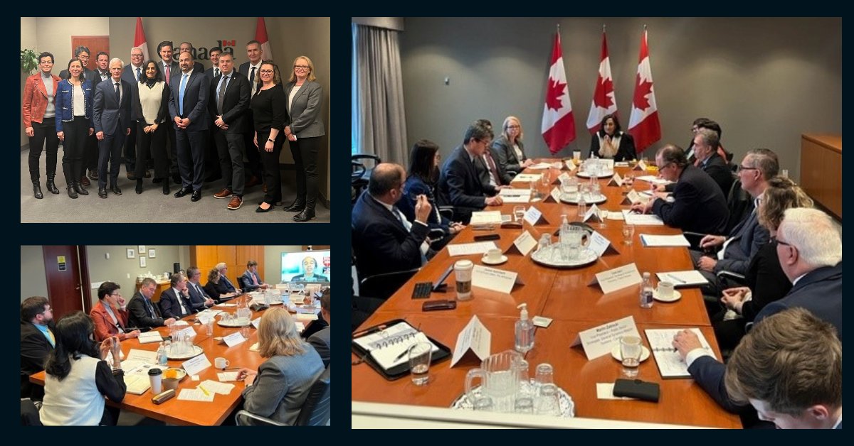 AIAC_News's tweet photo. Excellentes discussions avec l'hon. @AnitaAnandMP!
 
Beaucoup de sujets abordés notamment l'examen de la politique de la défense et la poursuite de la collaboration sur le rôle de l'industrie pour s'assurer que l'armée canadienne ait l'équipement dont elle a besoin. https://t.co/p4FhzMD8SI