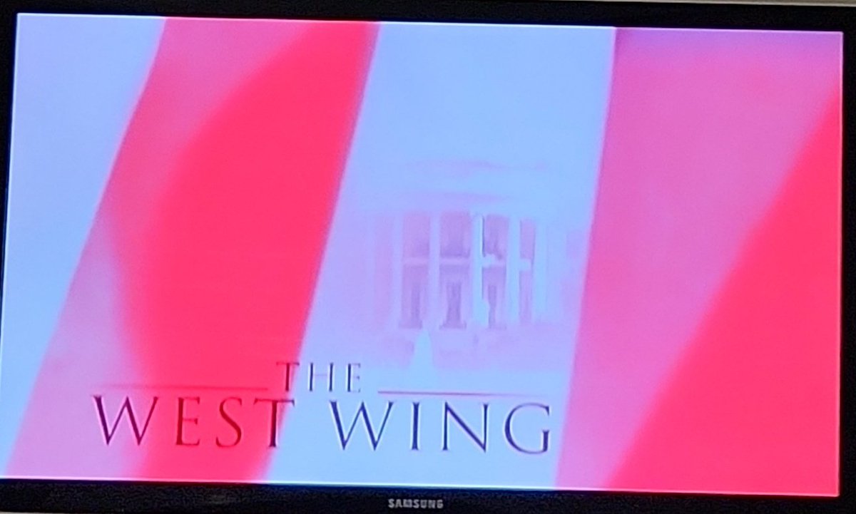 Watching #TheWestWing from the start. S1E1. Here we goooo...