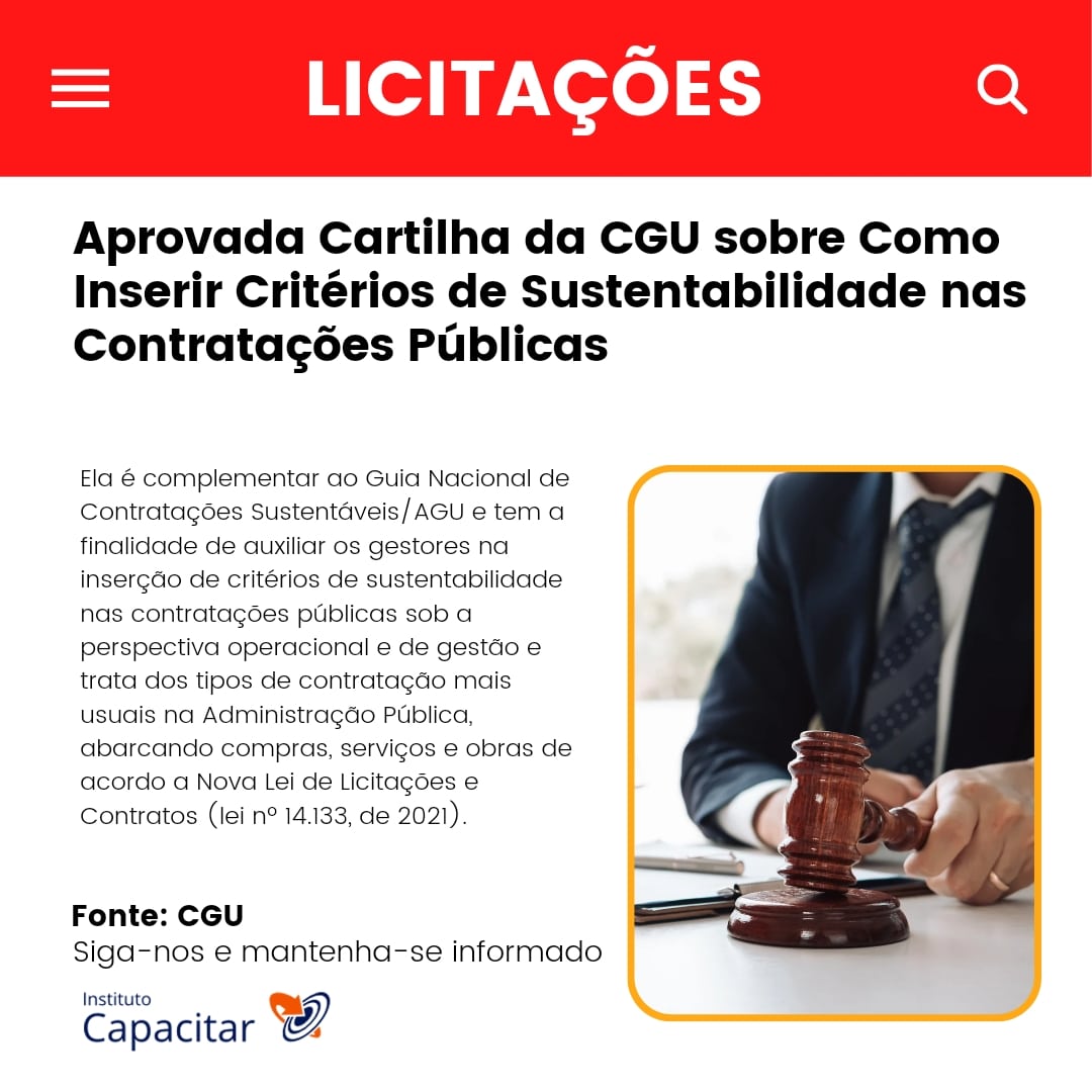capacitar's tweet photo. O parecer recomendou a consulta ao Guia Nacional de Contratações Sustentáveis da AGU.

Fonte: https://t.co/e6Krgt6vFm

#licitação #licitacoes #sustentabilidade #direitoadministrativo #compraspublicas https://t.co/mSUxDKa1z2