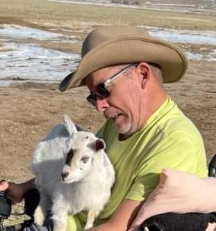 She was pretty comfortable sitting on my lap, rolling around. Thumbelina is starting to get her horns.#FarmLife