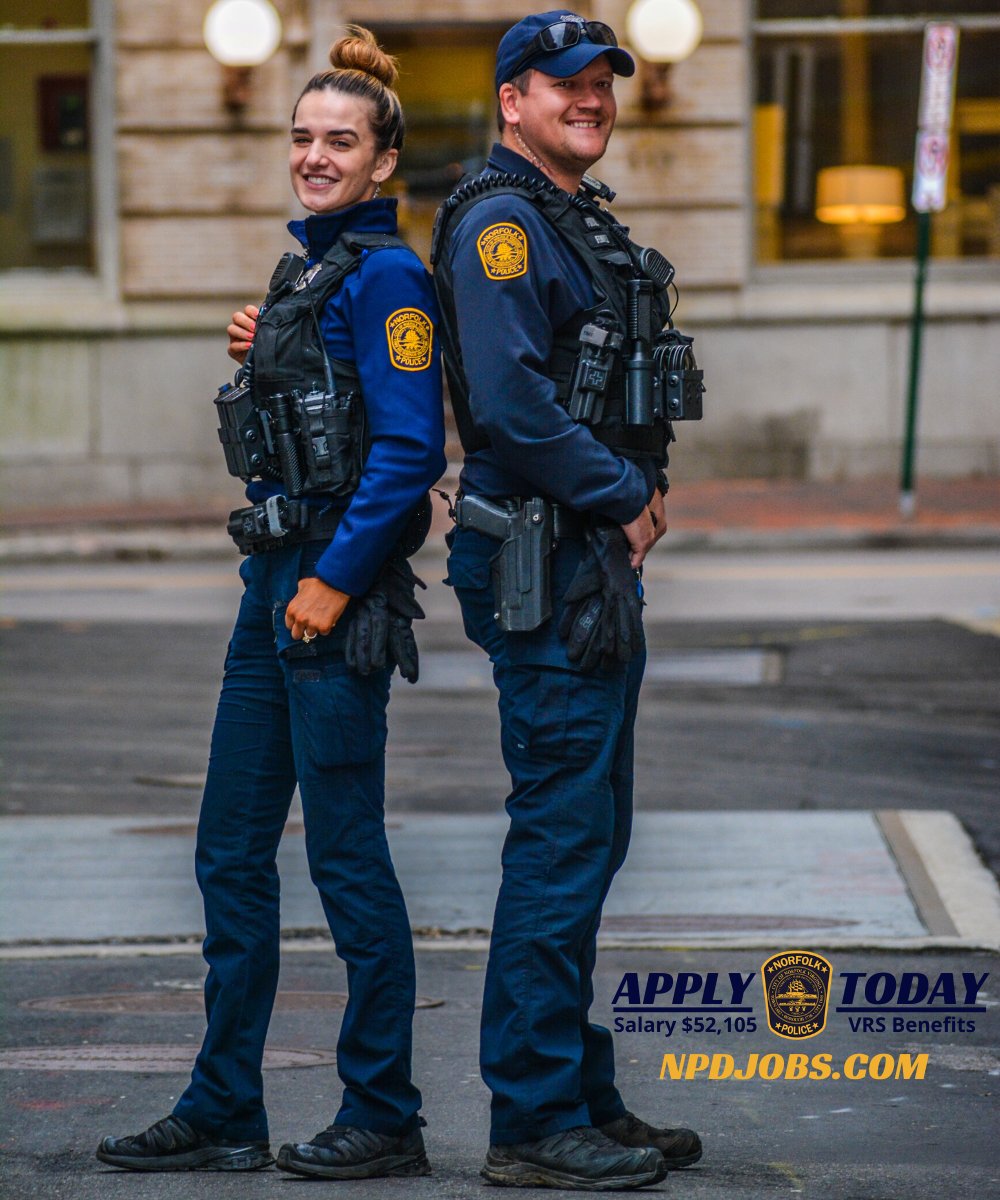Norfolk Police Dept on Twitter: "Apply Online Today! Certified officers  start at $52,105. Interested? Send us a message at https://t.co/c98w8l2yjD  and one of our recruiters will help answer your questions about becoming #